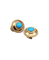 Boucles d'oreilles Boucles d’oreilles clips en or jaune 18 ct et turquoise 58 Facettes
