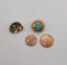 Boucles d'oreilles Boucles d’oreilles clips en or jaune 18 ct et turquoise 58 Facettes