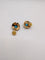 Boucles d'oreilles Boucles d’oreilles clips en or jaune 18 ct et turquoise 58 Facettes
