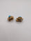 Boucles d'oreilles Boucles d’oreilles clips en or jaune 18 ct et turquoise 58 Facettes