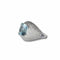 Bague 55 Bague en or blanc avec aigue-marine et diamants 58 Facettes