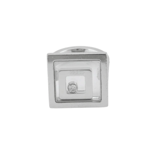 Bague 52 Chopard Happy Spirit - Bague en or gris 750 avec diamant 0,10 ct 58 Facettes 760