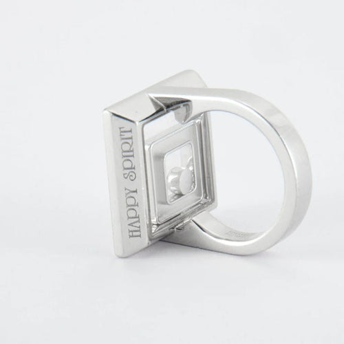 Bague 52 Chopard Happy Spirit - Bague en or gris 750 avec diamant 0,10 ct 58 Facettes 760