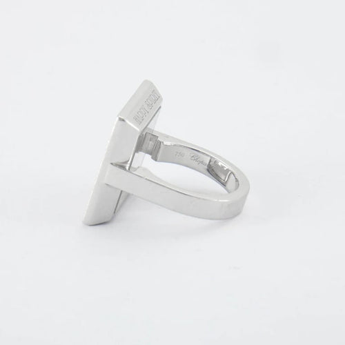 Bague 52 Chopard Happy Spirit - Bague en or gris 750 avec diamant 0,10 ct 58 Facettes 760