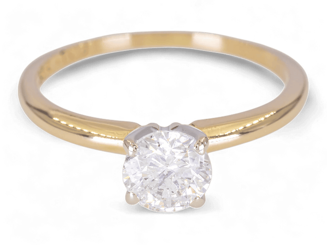 Bague 52 Bague en or 14 carats - Solitaire diamant 0,70 ct 58 Facettes AG30