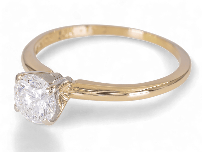Bague 52 Bague en or 14 carats - Solitaire diamant 0,70 ct 58 Facettes AG30