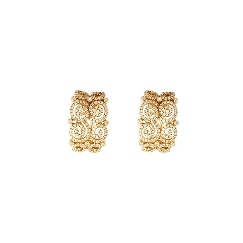 Boucles d'oreilles Boucles d’oreilles torsades en or jaune et diamants 58 Facettes