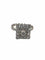 Bague 57 Bague rétro en or gris 750 sertie de diamants 58 Facettes