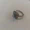 Bague 57 Bague rétro en or gris 750 sertie de diamants 58 Facettes