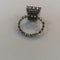 Bague 57 Bague rétro en or gris 750 sertie de diamants 58 Facettes