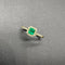 Bague 53 Bague entourage émeraude de Colombie et diamants en or jaune 18 kt 58 Facettes