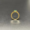 Bague 53 Bague entourage émeraude de Colombie et diamants en or jaune 18 kt 58 Facettes