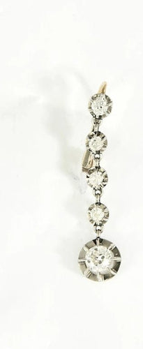 Boucles d'oreilles Boucles d'oreilles dormeuses anciennes en or 18K et diamants 58 Facettes