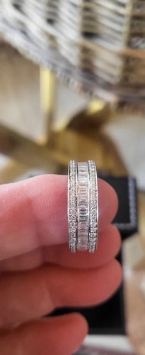 Bague 56 Alliance - Bague en or blanc 18 carats et diamants 58 Facettes