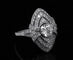 Bague 59 Art déco - Bague marquise en platine et diamants 58 Facettes