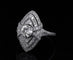 Bague 59 Art déco - Bague marquise en platine et diamants 58 Facettes