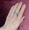 Bague 51 Bague Art déco moderniste en platine et diamants 58 Facettes