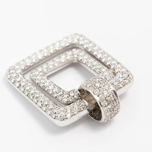 Pendentif Pendentif en or blanc 18 carats et diamants naturels 58 Facettes