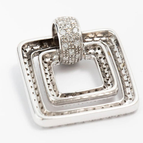 Pendentif Pendentif en or blanc 18 carats et diamants naturels 58 Facettes