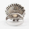 Bague 53 Bague en platine avec diamants et perle de culture 58 Facettes