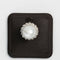 Bague 53 Bague en platine avec diamants et perle de culture 58 Facettes