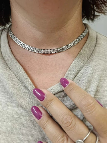Collier Collier vintage en or blanc 18 ct 58 Facettes