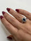 Bague 54 Bague vintage en or blanc 18 carats saphir et diamants 58 Facettes
