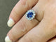 Bague 54 Bague vintage en or blanc 18 carats saphir et diamants 58 Facettes