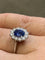 Bague 54 Bague vintage en or blanc 18 carats saphir et diamants 58 Facettes