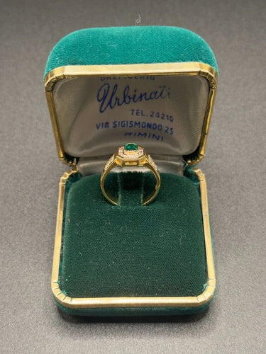Bague 53 Mirco Visconti - Bague en or jaune avec émeraude et diamants 58 Facettes