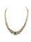 Collier Collier ras-de-cou en or jaune et blanc avec émeraude et diamants 58 Facettes