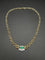 Collier Collier ras-de-cou en or jaune et blanc avec émeraude et diamants 58 Facettes