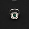 Bague 51 Bague marguerite Art déco en platine avec émeraude et diamants 58 Facettes A3100