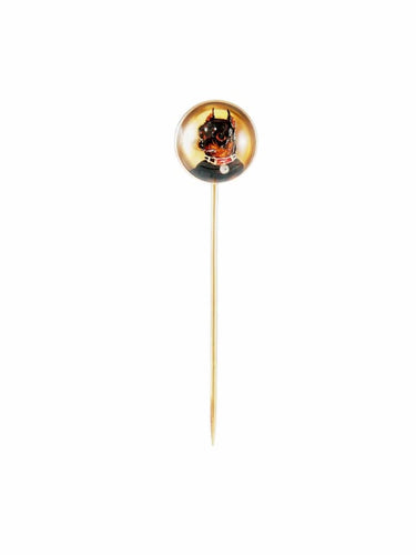 Broche Épingle de cravate Chihuahua en or jaune 14k et cristal de roche 58 Facettes 1364