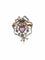 Pendentif Broche pendentif cœur style Louis XVI en or jaune 18k, platine, diamants et rubis 58 Facettes 1547