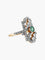 Bague 54 Bague Belle Époque en or 18k et platine avec émeraude et diamants 58 Facettes 1481