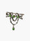 Pendentif Broche-pendentif ruban en or et argent, grenats démantoïdes et diamants 58 Facettes 1185
