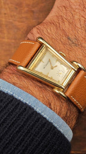 Montre Jaeger-LeCoultre Aristocrat « Sauterelle » - Montre homme plaquée or 10 carats 58 Facettes
