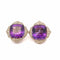 Boucles d'oreilles Piranesi - Boucles d’oreilles en or rose 18 carats améthyste et diamants 58 Facettes