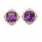 Boucles d'oreilles Piranesi - Boucles d’oreilles en or rose 18 carats améthyste et diamants 58 Facettes