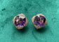 Boucles d'oreilles Piranesi - Boucles d’oreilles en or rose 18 carats améthyste et diamants 58 Facettes