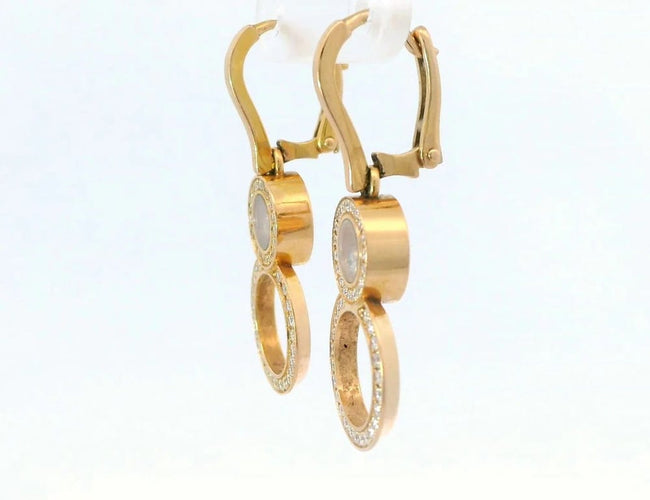 Boucles d'oreilles Chopard Happy 8 - Boucles d'oreilles en or rose 18 carats 58 Facettes