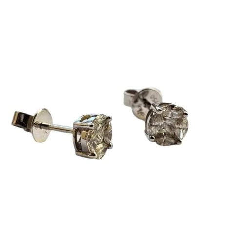 Boucles d'oreilles Hulchi Belluni - Boucles d’oreilles en or blanc 18 ct et diamants 58 Facettes 94401b08-WW