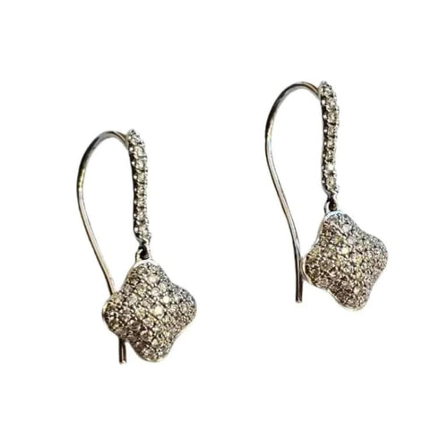 Boucles d'oreilles Hulchi Belluni - Boucles d'oreilles en or blanc et diamants 58 Facettes 55401-WW