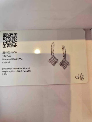 Boucles d'oreilles Hulchi Belluni - Boucles d'oreilles en or blanc et diamants 58 Facettes 55401-WW
