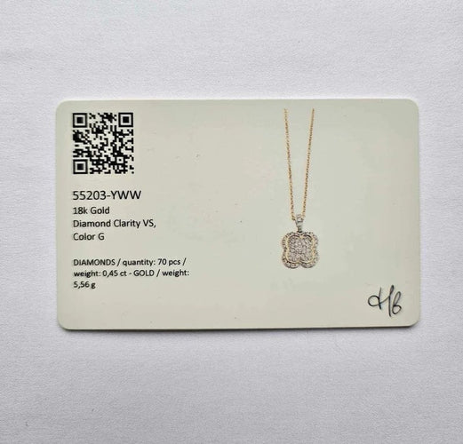Pendentif Hulchi Belluni - Pendentif en or jaune et blanc avec diamants 58 Facettes 55203-YWW