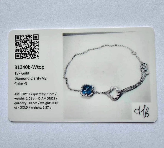 Bracelet Hulchi Belluni - Bracelet en or blanc, améthyste et diamants 58 Facettes 81340b-Wtop