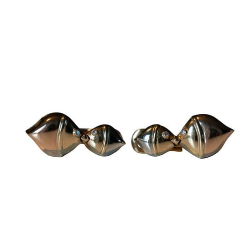 Boucles d'oreilles Bulgari Naturalia - Boucles d’oreilles poissons en or jaune 18k 58 Facettes