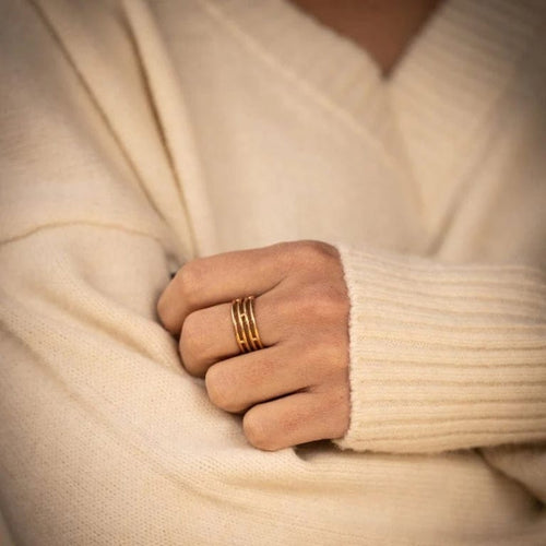 Bague 54 Hermès Ariane - Bague en or rose 18k 58 Facettes