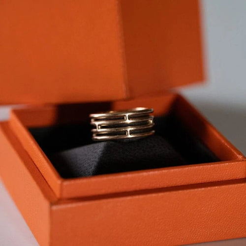 Bague 54 Hermès Ariane - Bague en or rose 18k 58 Facettes